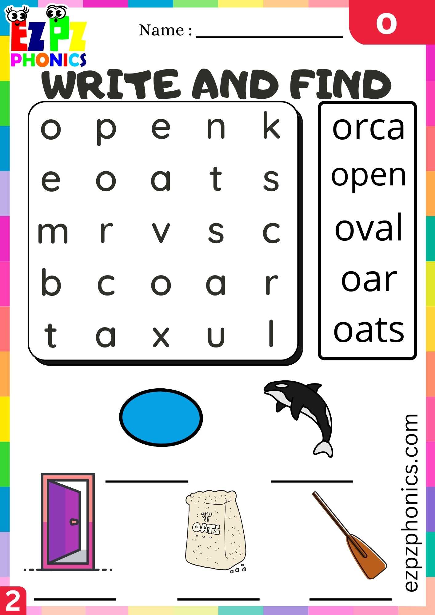 Group2 Letter O Write And Find Beginning Sounds Worksheet